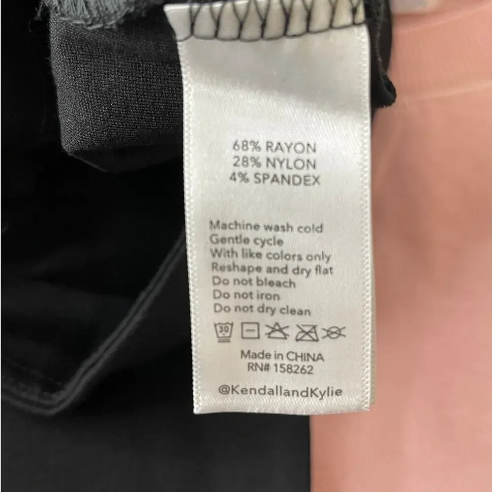 Kendall and Kylie Womens Soft Legging Elastic Waist Black Medium NEW